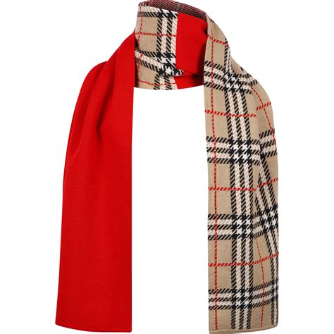 combination red coat with burberry vintage check scarf|Our Signature Check .